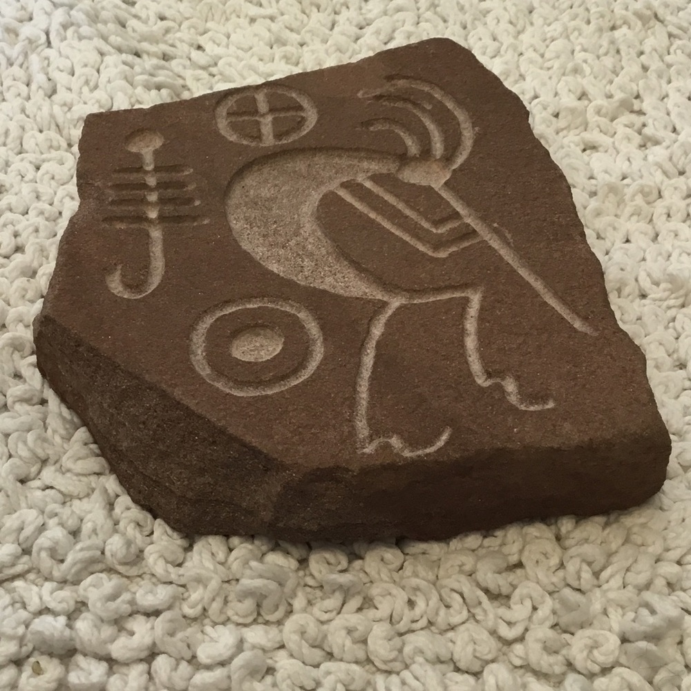 Southwestern Tribal Kokopelli Carving by Elroy Bia
